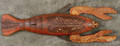 Painted wood and iron lobster decoy