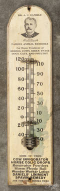 Dr A C Daniels veterinary advertising thermometer