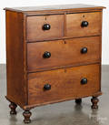 Diminutive pine chest of drawers