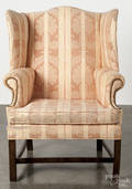 George III style mahogany wing chair