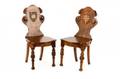 Pair of English Renaissance Revival Hall Chairs