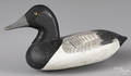 Carved and painted bluebill duck decoy mid 20th c