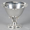 Georg Jensen sterling silver Louvre footed bowl