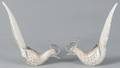 Pair of Murano style art glass birds