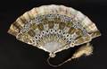 Ladies Mother of Pearl Gilt Accented Fan