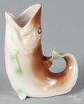 Royal Bayreuth porcelain standing trout creamer