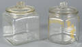 Two clear glass  Planters  Peanuts counter jars