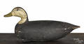 New Jersey carved and painted black duck decoy mid 20th c