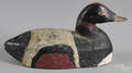 Painted solid lead duck decoy mid 20th c