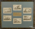 Sic copper plate engravings from Weems Life of George Washington