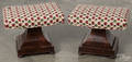 Matched pair of classical mahogany stools ca 1835