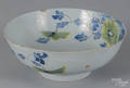 English Delft tin glazed Fazackerly bowl mid 18th c