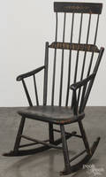 New England painted highback Windsor rocker