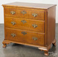 Pennsylvania Chippendale tiger maple chest of drawers