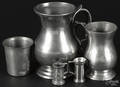 Two Scottish pewter tavern pots