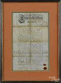 English printed apprenticeship indenture for Peter Byrne