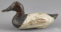 Chesapeake Bay carved and painted canvasback duck decoy mid 20th c
