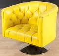 Modern pleather and chrome swivel chair