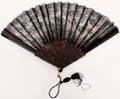 Large Ladies Black Lace  Faux Tortoiseshell Fan