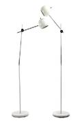 Pair of Modernist Articulating Chrome Floor Lamps