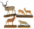 Four Louis Paul Jonas Studios composition sculptures of animals