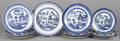 Eleven Chinese export porcelain canton plates