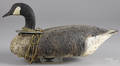 Cork body carved and painted Canada goose decoy mid 20th c