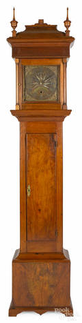 Pennsylvania walnut tall case clock