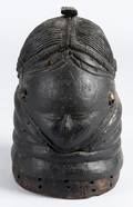Liberia or Sierra Leone carved Sande helmet mask