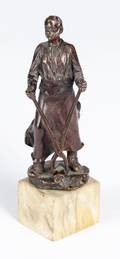 Italian bronze figure of a blacksmith