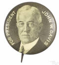 John W Davis Presidential political pinback