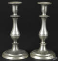 Pair of Cincinnati pewter candlesticks