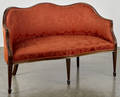 George III style mahogany love seat