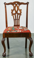 Chippendale mahogany dining chair constructed from period and nonperiod elements