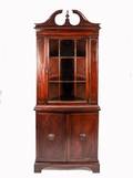 American Federal Style Mahogany Corner Cabinet