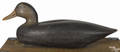 New Jersey carved and painted black duck decoy mid 20th c