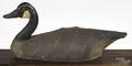 Canvas carved and painted Canada goose decoy mid 20th c
