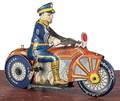 Marx tin litho windup policeman motorcycle