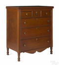 Pennsylvania Sheraton cherry chest of drawers ca 1820