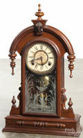 William Gilbert walnut kitchen clock