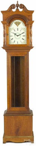 Contemporary cherry tall case clock