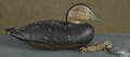 Carved and painted black duck decoy mid 20th c