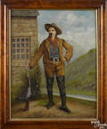 Oil on canvas portrait of Buffalo Bill 19th c