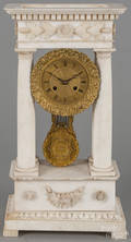 French marble portico clock