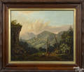 American oil on canvas mountain landscape 19th c