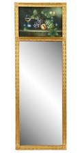 French Style Trumeau Mirror wStillLife Signed