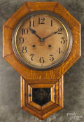 Waterbury oak wall clock