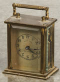Miniature Waterbury brass carriage clock