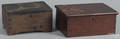 Two Pennsylvania pine lock boxes