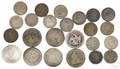 Seven Seated Liberty silver quarters